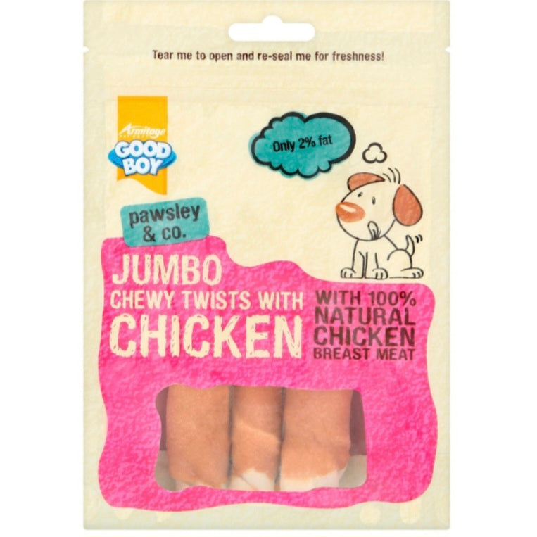 Good Boy Pawsley & Co Jumbo Chewy Chicken